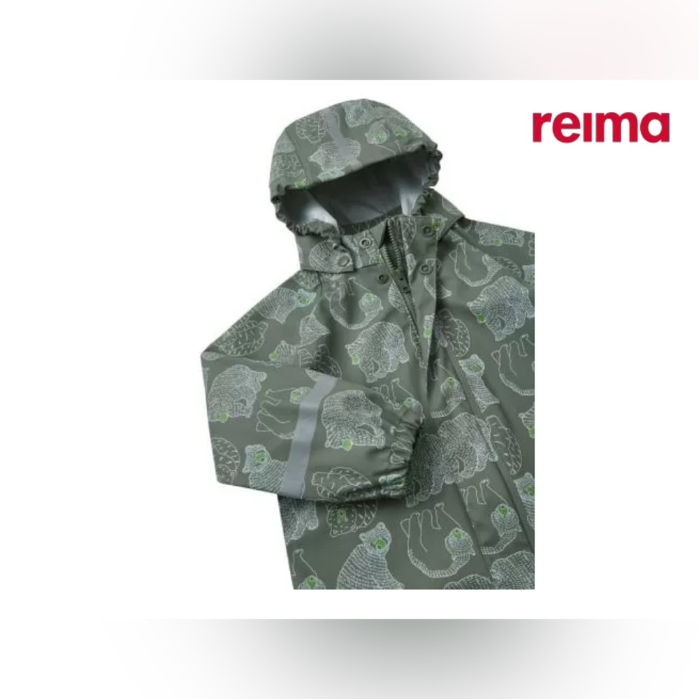 Reima Vesi Toddler Rain Jacket - 92 CM / 2T - Polar Bear Green